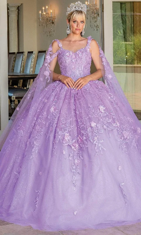 Formal Dress for Cocktail PartiesDancing Queen 1664 - Floral Quinceanera Ballgown