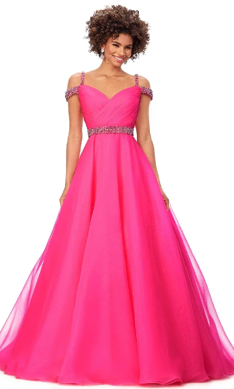 Formal Dress for Beauty ContestsAshley Lauren 11221 - Off-Shoulder Sweetheart Neck Ballgown