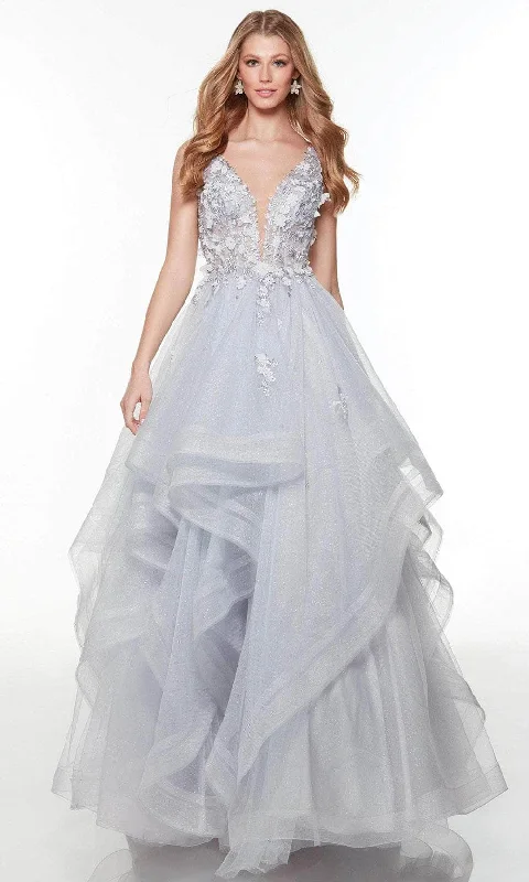 Formal Dress for Outdoor WeddingsAlyce Paris 61235 - Frilled Skirt Ballgown