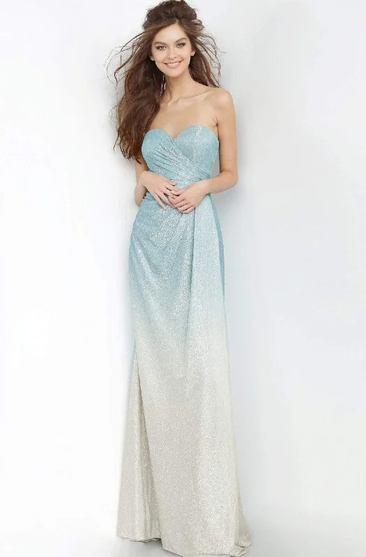 Formal Dress for Formal Day EventsJVN by Jovani - JVN01015 Strapless Sweetheart Shimmer Ombre Gown