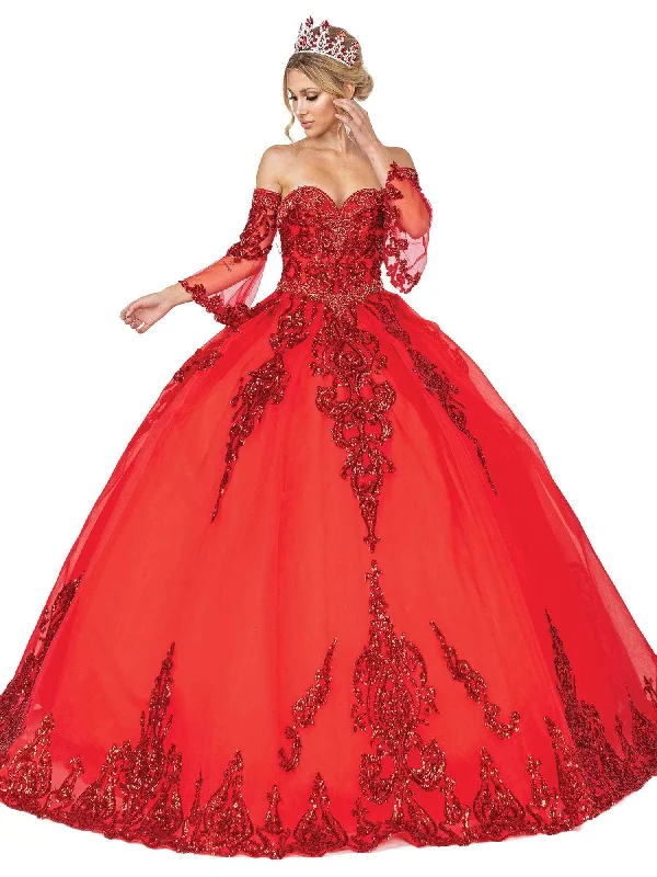 Formal Dress for Formal Day EventsDancing Queen - 1512 Embellished Strapless Sweetheart Ballgown