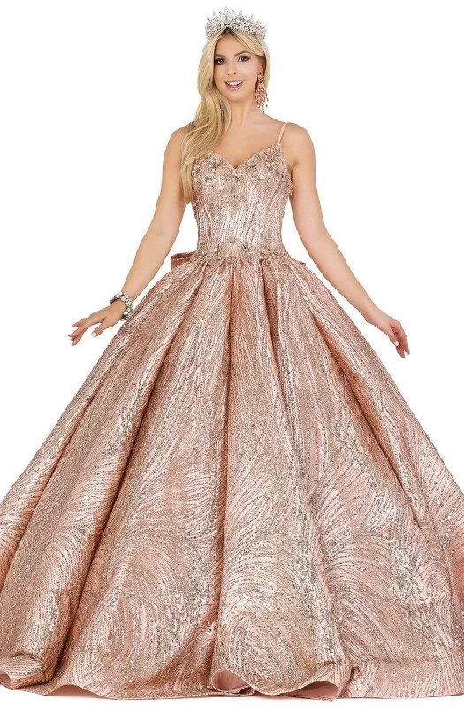 Formal Dress Trends 2023Dancing Queen - 1447 Appliqued Bow Accented Back Ballgown