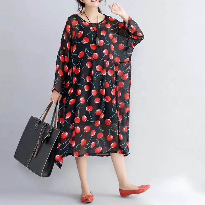 maxi dresses with pleats2024 black prints long chiffon dresses plus size clothing two pieces long dresses and cotton sleeveless dresses