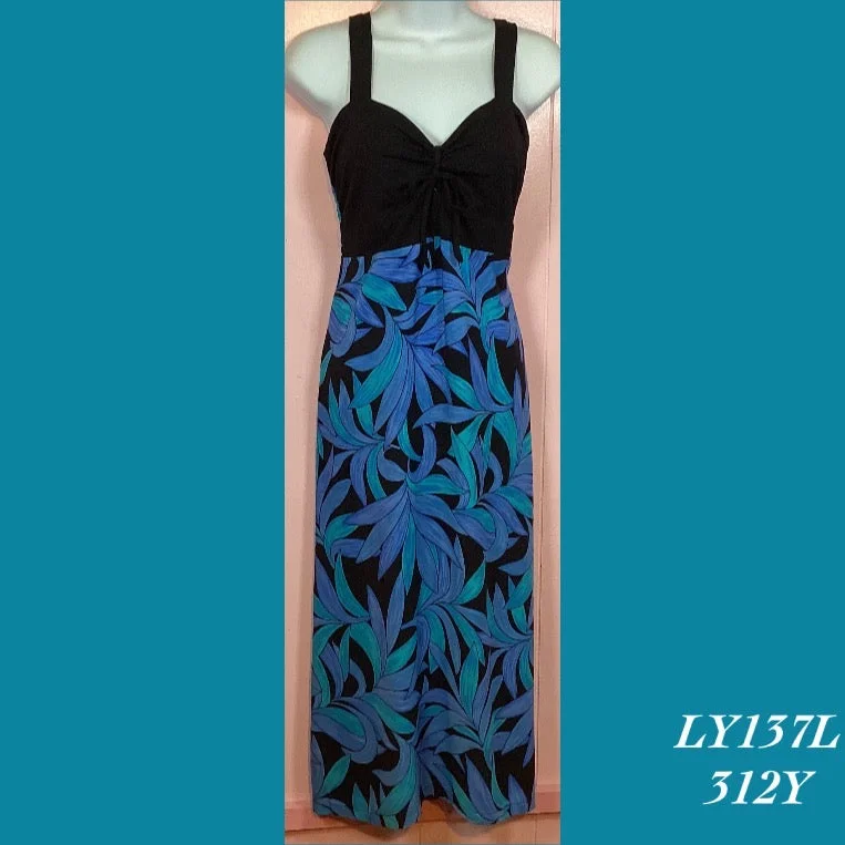 maxi dresses for layeringLY137L - 312Y , Lycra top tie front dress long