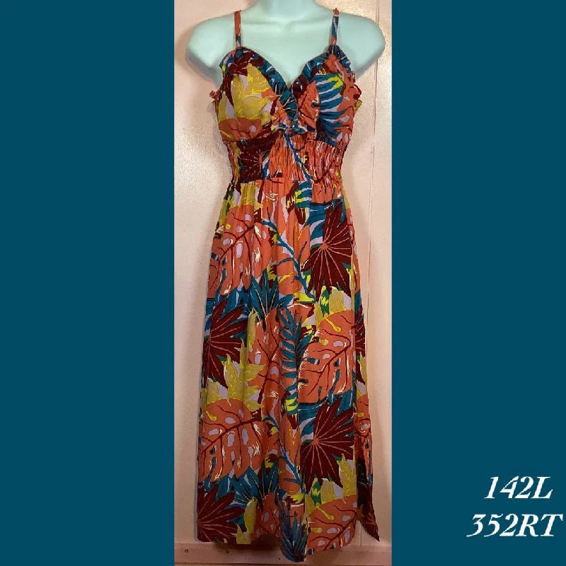 maxi dresses for garden parties142L - 352RT , Elastic sun dress long