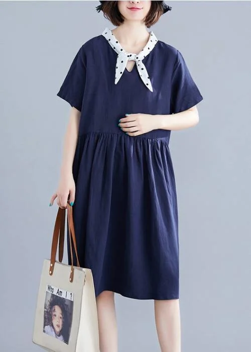 maxi dresses for yoga and meditationDIY v neck Cinched Cotton Long Shirts Photography navy Dresses