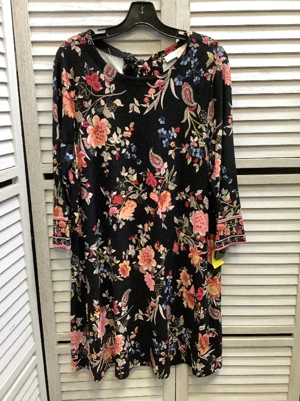 Velvet DressDress Casual Short By Loft In Floral, Size: L